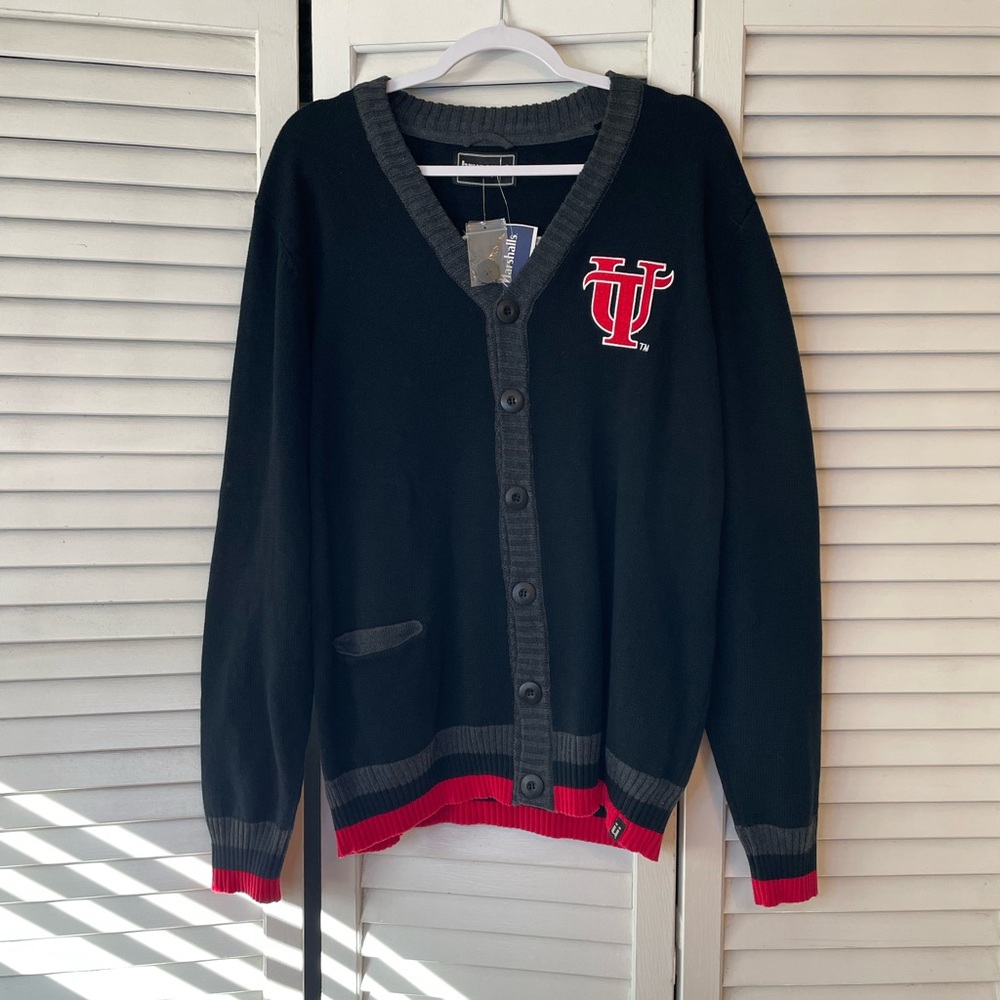Black and Red Button-Up University of Tampa UTampa Spartans Cardigan